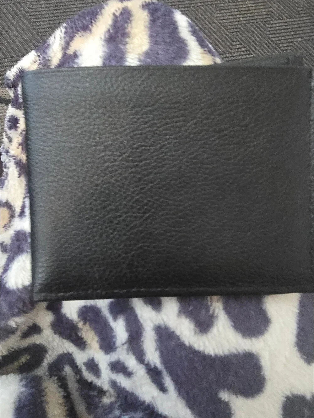 Men's Black Leather Wallet Card & Key Holder